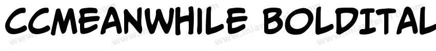 CCMeanwhile BoldItalic字体转换